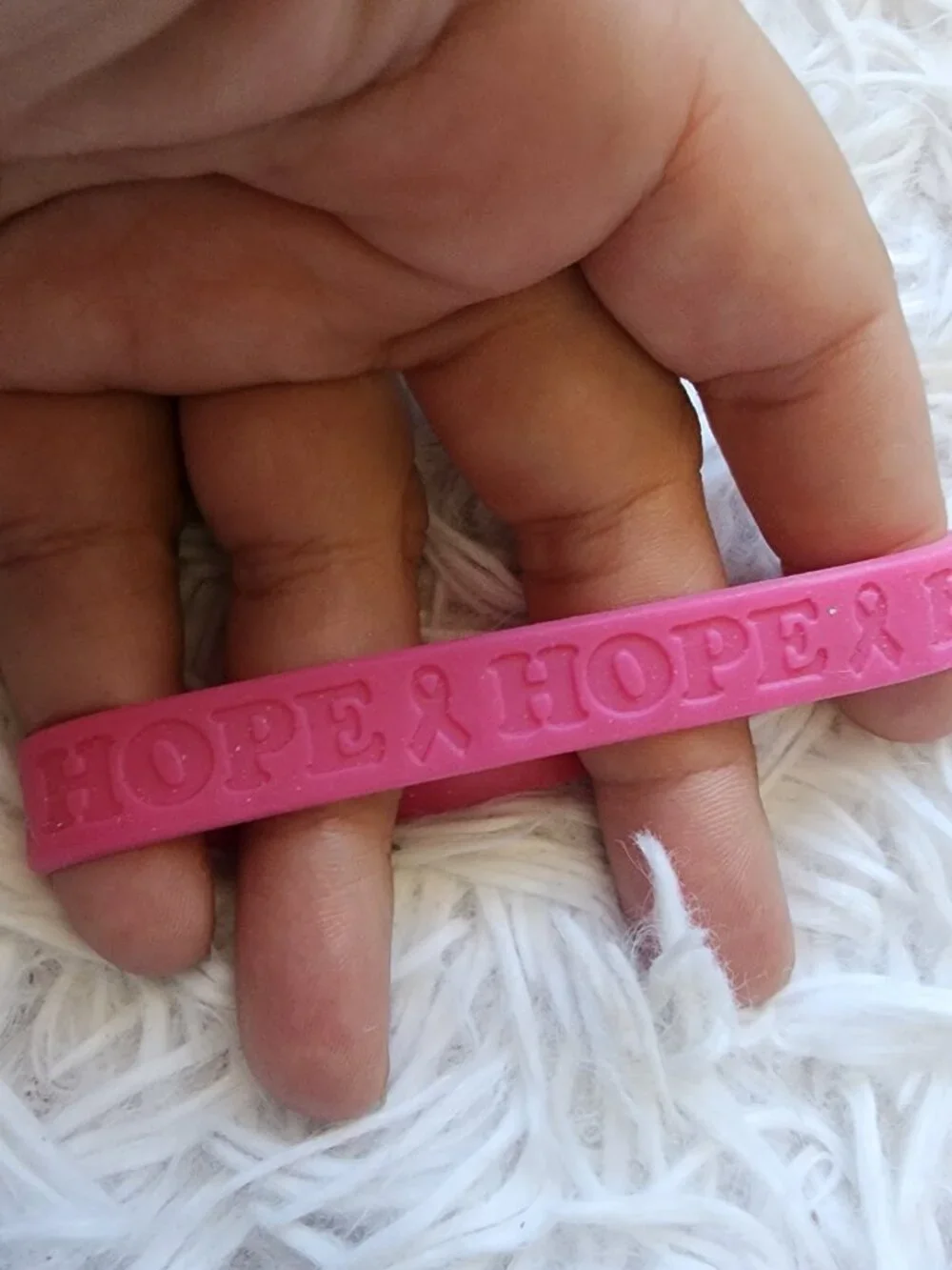 10/$10 - Pink Breast Cancer Awareness Rubber Bracelet